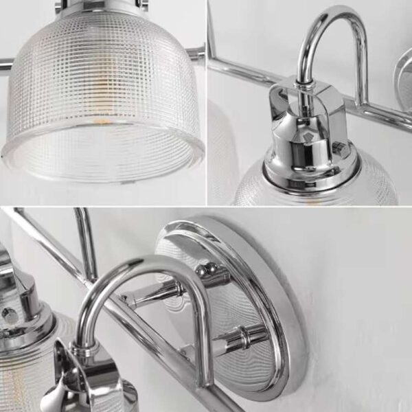 Virginia 30 in. 4-Light Metal/Glass LED Vanity Light, Chrome